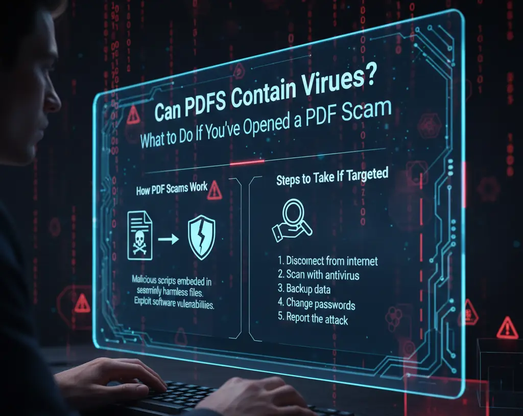 Can PDFs contain viruses? What to do if you’ve opened a PDF scam